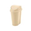 Tacho con tapa vaiven pvc de 25 litros color beige style rimax