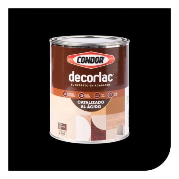 Decorlac Negro Brillante Litro Condor