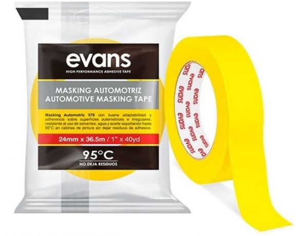 Masking Automotriz Evans De 1 Pulgada Resiste 95 Grados
