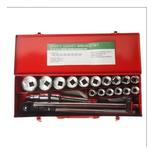 Juego De 21 Dados Mando De 3/4 19-50mm Jtc Tools