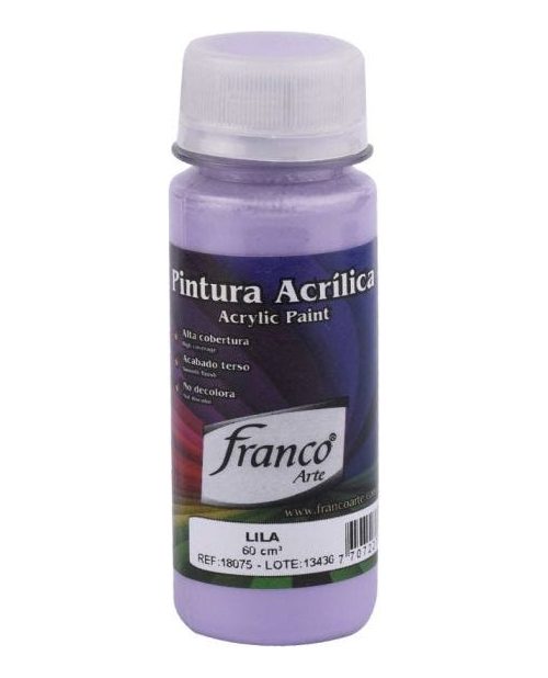 Pintura Acrilica Lila De 60ml Franco