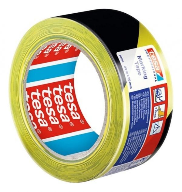 Cinta De Marcacion Amarillo Negro De 33 Metros X 55