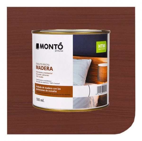 Esmalte Htm Efecto Madera Caoba 500ml