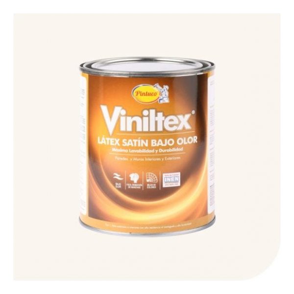 Pintura Viniltex Satinado Blanco Puro Litro Pintuco