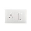 Interruptor y tomacorriente blanco click lemon