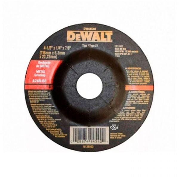 Disco de corte p' metal 7 x 1/16" dewalt