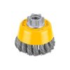 Grata copa trenzada 3" p' metal dewalt