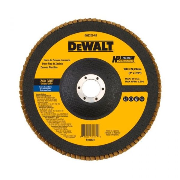 Disco laminado zirconio 7" #60 dewalt