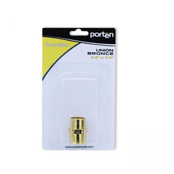 Union bronce 1/4" porten
