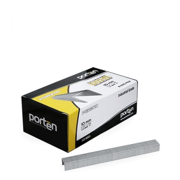 Caja de grapas corona de 1/2 pulgada (10 mm) calibre 21 de 5000 unidades porten