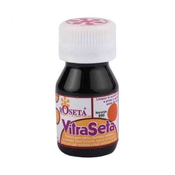 Pintura vitraseta 990 naranja de 30 cm3 roseta