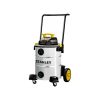 Aspiradora de 30 litros a 1200w de acero inoxidable para seco o humedo con ruedas stanley