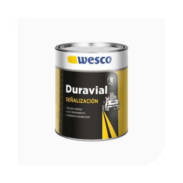 Duravial pintura trafico blanco alquidico de  1 litro wesco