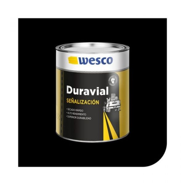 Duravial pintura trafico negro alquidico de  1 litro wesco