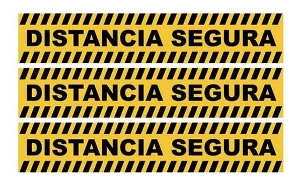 Senaletica Para Pared Vinil Adhesivo Distanciamiento De 40 X
