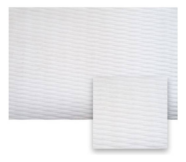 Plancha Pvc Decorativo Olas Bco 0.8x1.20mt