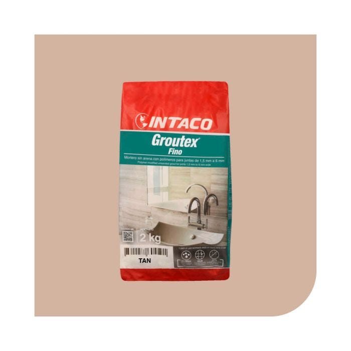 Emporador porcelana groutex sin arena color tan 2kg intaco
