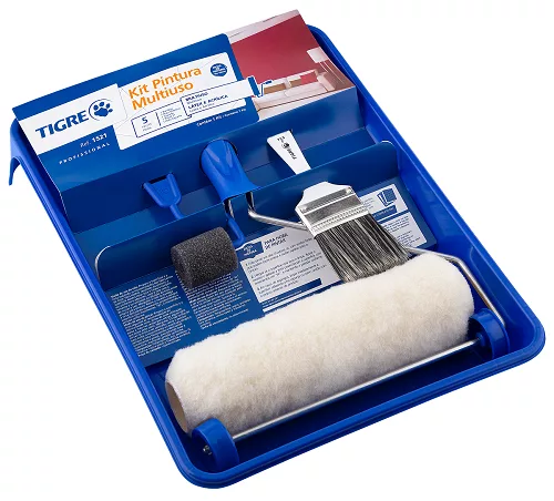 Kit para Pintar Multiuso Tigre con Rodillo. Brocha y Bandeja