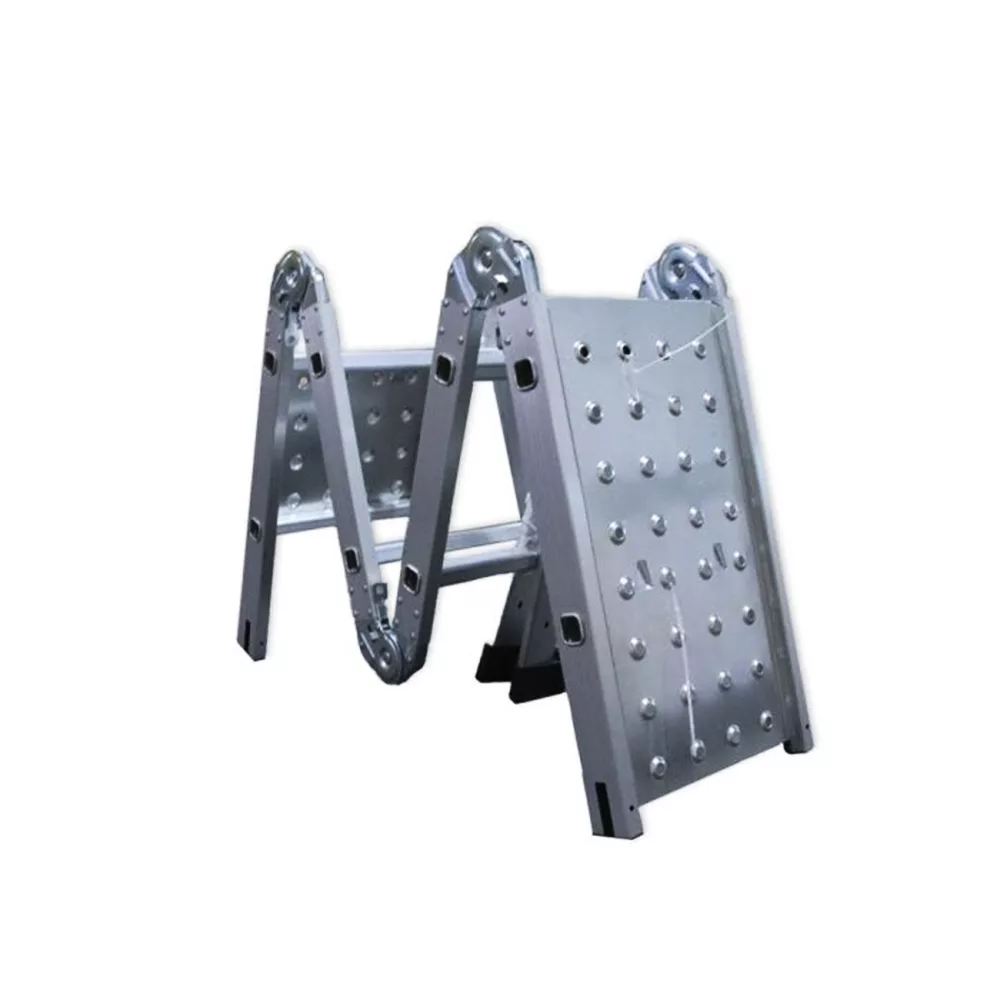 Escalera Plegable Plataforma Aluminio Multiuso 8 Gradas 2.5m