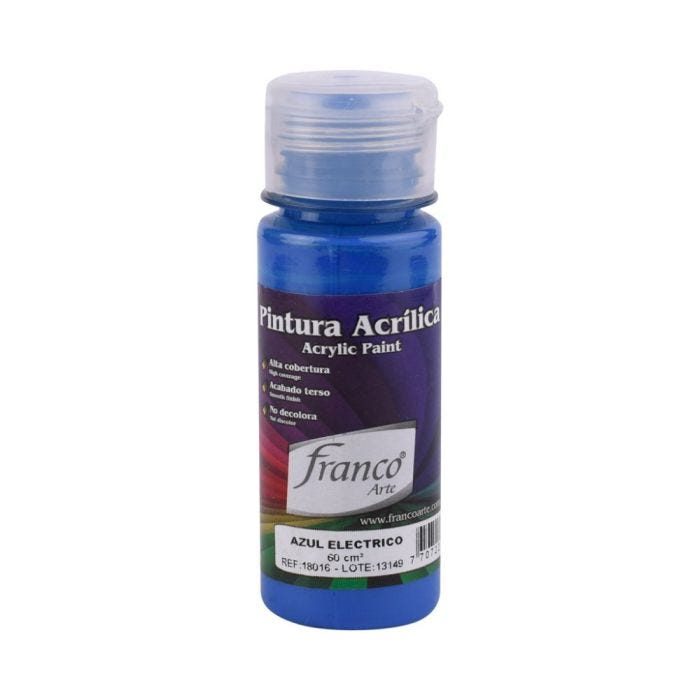 Pintura acrilica azul electrico de 60ml franco