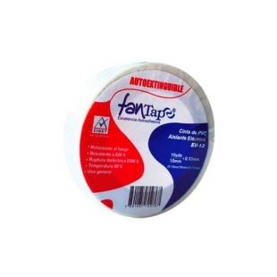 Cinta aislante electrica blanca 10yx18mm fantape