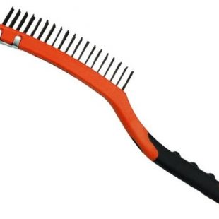 Cepillo De Acero De 3 Filas Con Mango De Goma Kendo