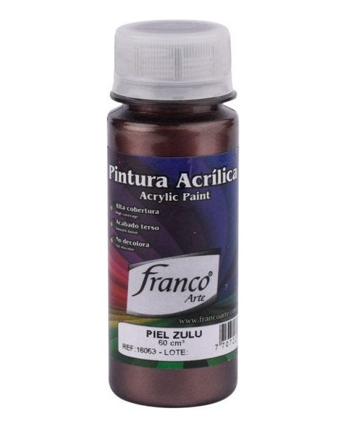 Pintura Acrilica Metalizada Piel Zulu De 60ml Franco