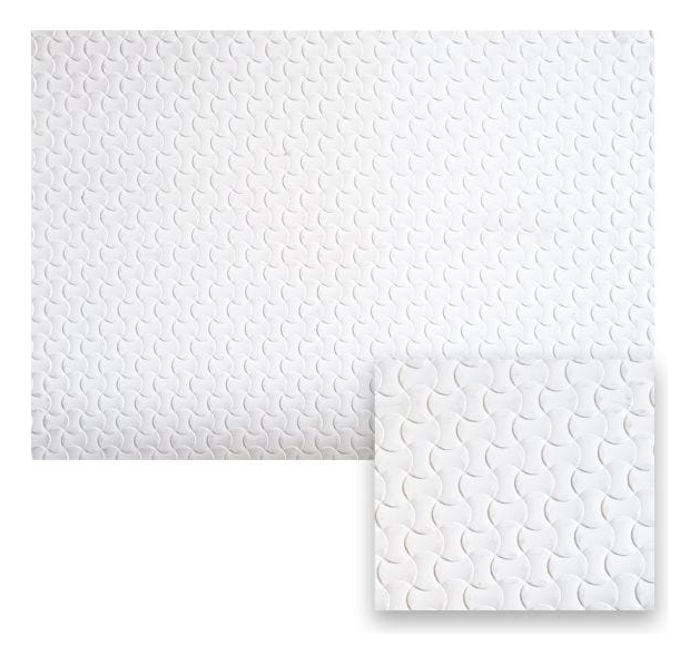 Plancha Pvc Decorativo Mosaico Blanco 0.8x1.20mt