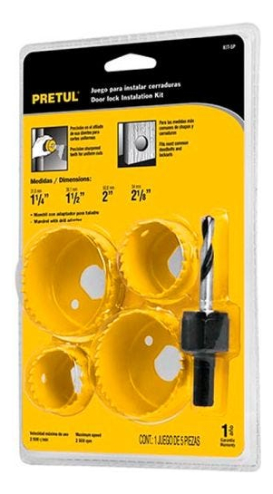 Kit Para Instalar Cerraduras 5pz. Pretul