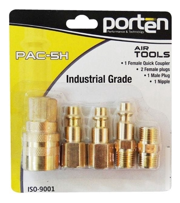 Juego De Acople Rapido 5 Piezas 1/4 Grado Industrial Hembra