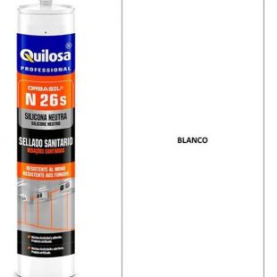 Silicon Neutro N-26 Sanitario Blanco 300 Ml Quilosa