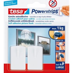 Juego De 2 Power Strip Para Cuadros Blanco Tesa