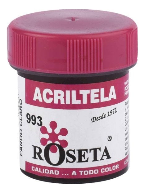Acriltela Mate Pardo Claro De 30 Centimetros Cubicos Roseta
