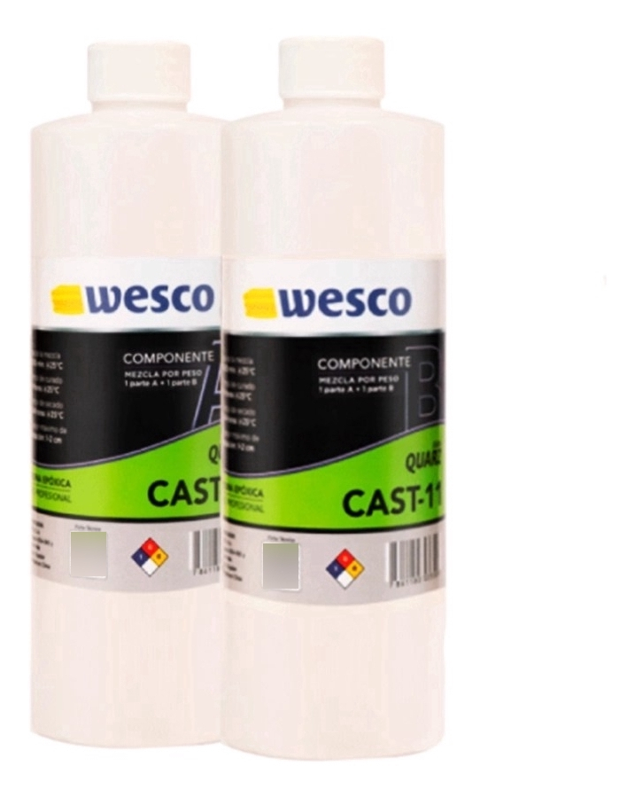 Resina Epoxica Transparente Kit 1 A 1 Wesco 1 Kilogramo