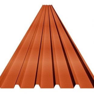 Techo Termoacustico Upvc Rojo Tk5 2.5mm 1.07x11.8mt Klar