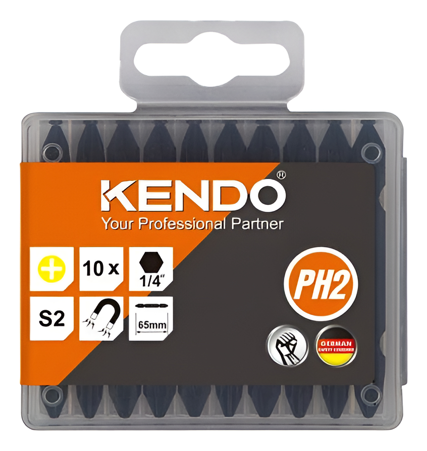 Jgo 10un Punta Doble Estrella Destornill Ph2 65mm Kendo