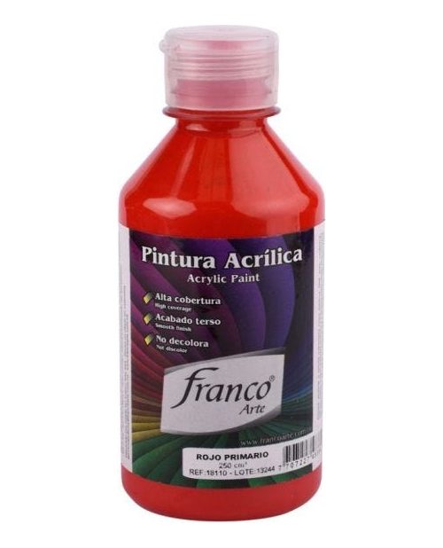 Pintura Acrilica Rojo 250ml Franco