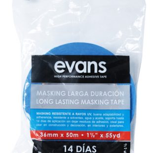 Masking Uv Azul Pintor 14dias 36mm 55yd Evans