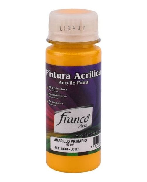Pintura Acrilica Amarillo Primario De 60ml Franco