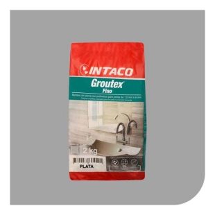 Emporador Porcelana Groutex Sin Arena Color Plata 2kg Intaco