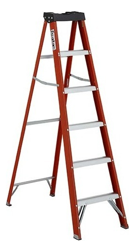 Escalera T3 Pie Gallo 1.82mt 90kg F.vidrio