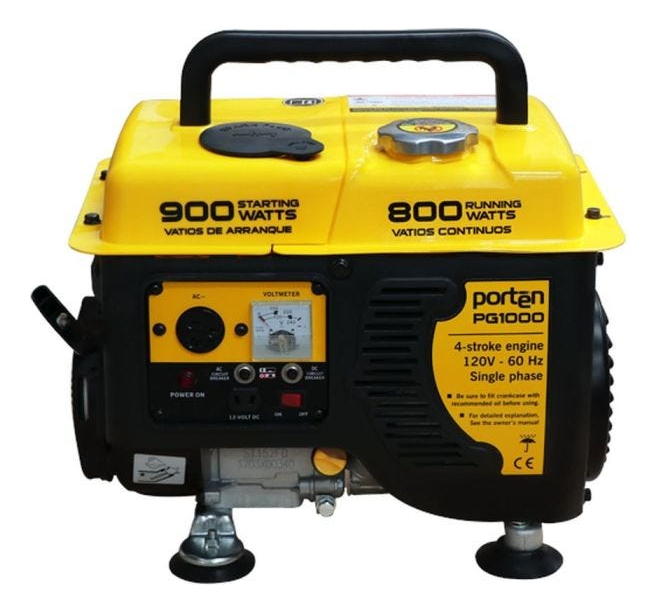 Generador Electrico 900w Gasolina Monofasic Porten 4 Tiempos