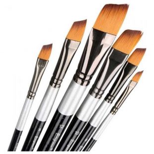 Juego De 6 Pinceles Sinteticos Angular Giorgione