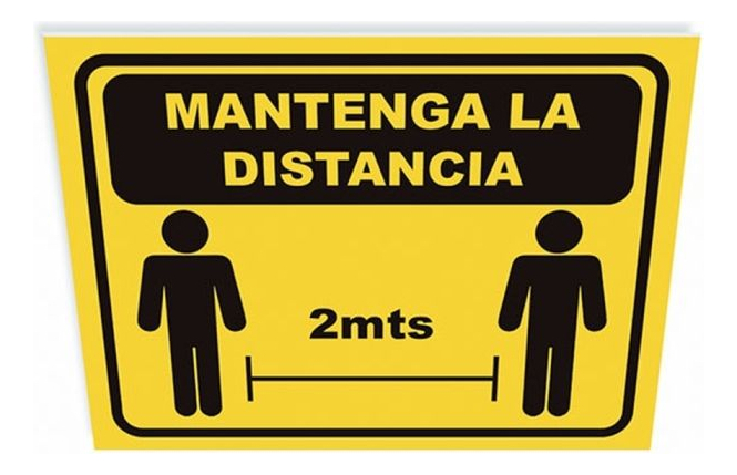 Senaletica Mantenga Su Distancia De 20 X 15 Centimetros