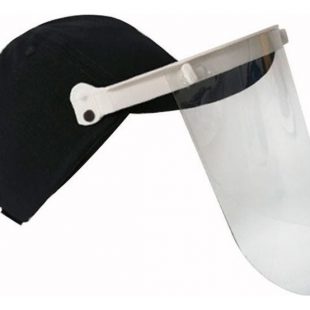 Gorra Resistente A Impacto Negra Con Proteccion Facial