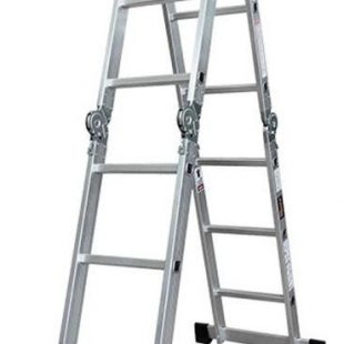 Escalera Aluminio Multiuso 12 Gradas 3.7m Con Plataforma