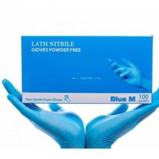 Caja De 100 Guantes De Nitrilo Talla S Lath Nitrile