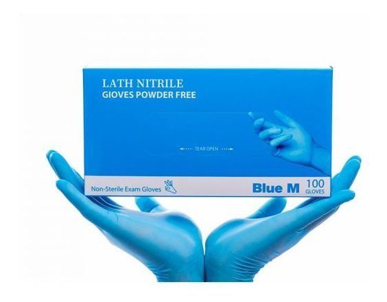 Caja De 100 Guantes De Nitrilo Talla S Lath Nitrile