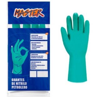 Guante Nitrilo Petroleo Corto 40cm # 9 Master