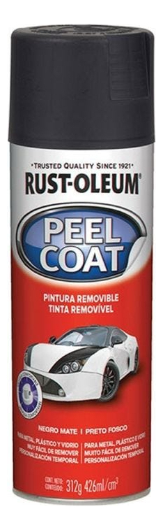 Pintura En Spray Removible Peel Coat Negro Rust Oleum